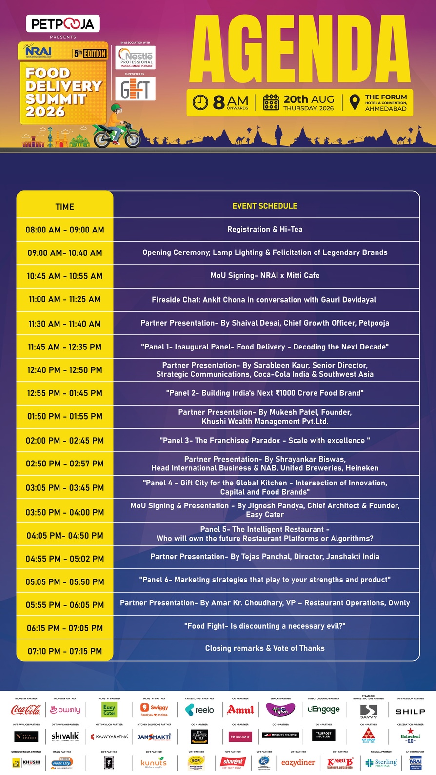 Agenda Schedule